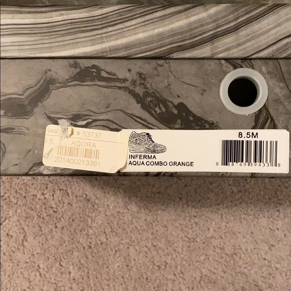 Jeffrey Campbell Inferma Sneaker Wedge Aq/Or 8.5 - Picture 5 of 5